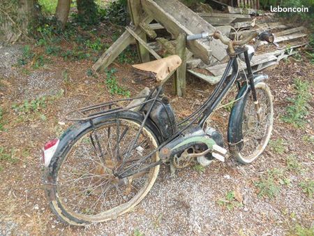 Manchon De Cale-pied Moto/Cyclomoteur Vintage - Caoutchouc Noir - Années 70 - France