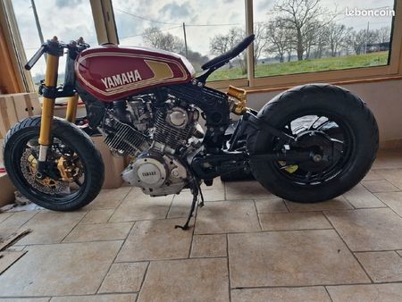 Échappement Cafe Racer Turn Out Pour Yamaha XV 1100/750 Virago - Chrome, Neuf